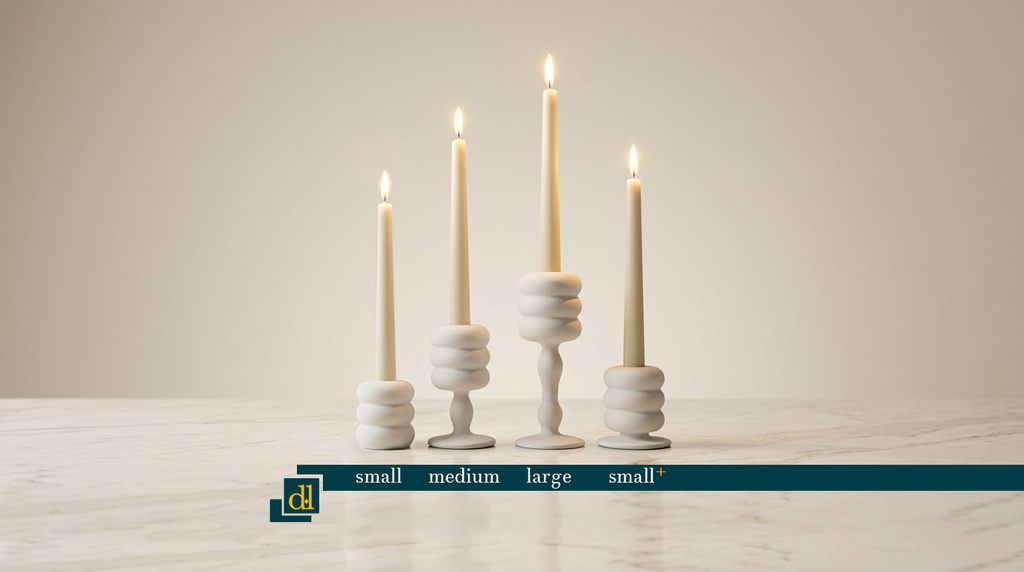 Flamella Alba – 4-Piece Candle Holder Set