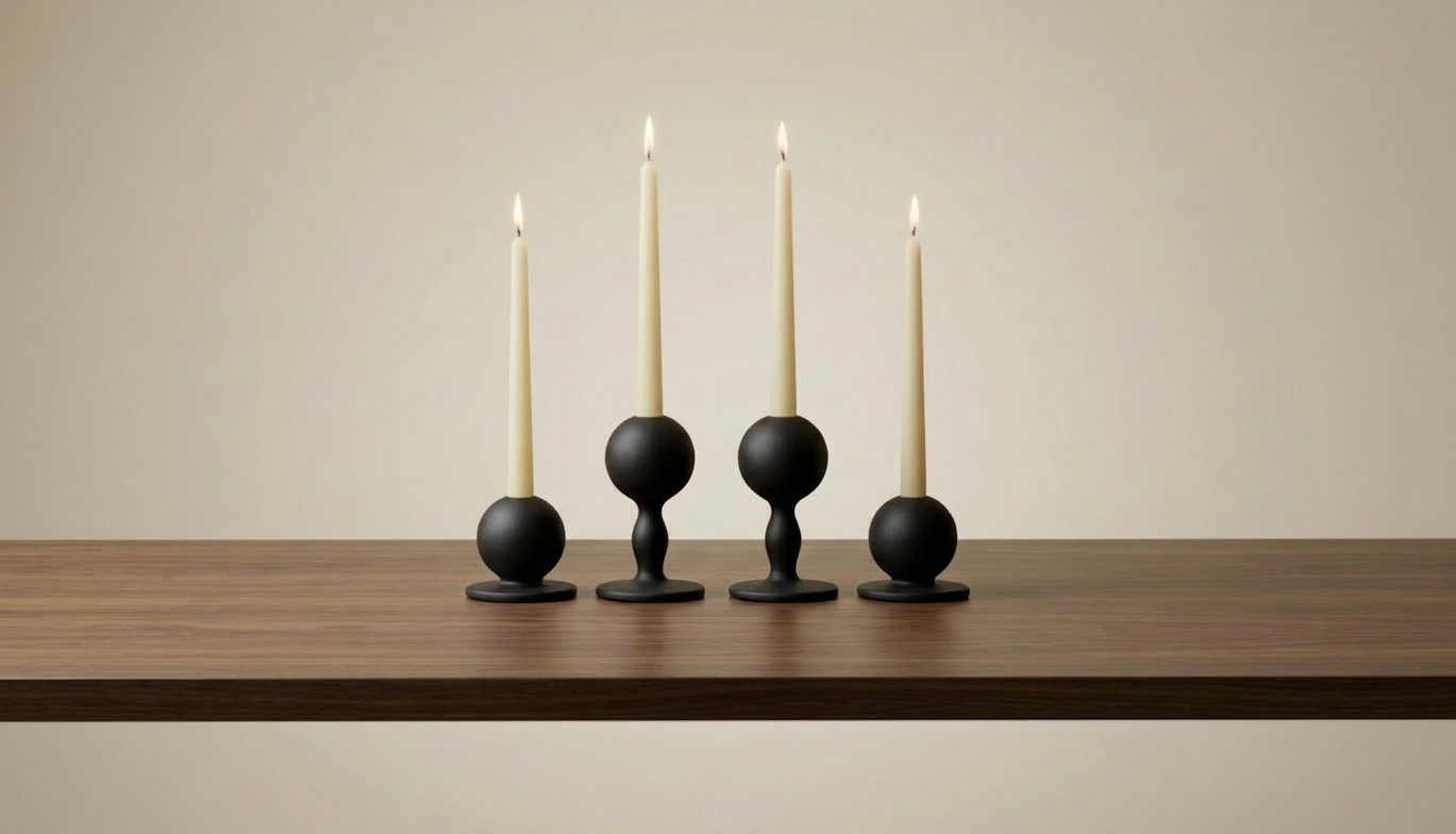 Flamella Sole – 4-Piece Candle Holder Set