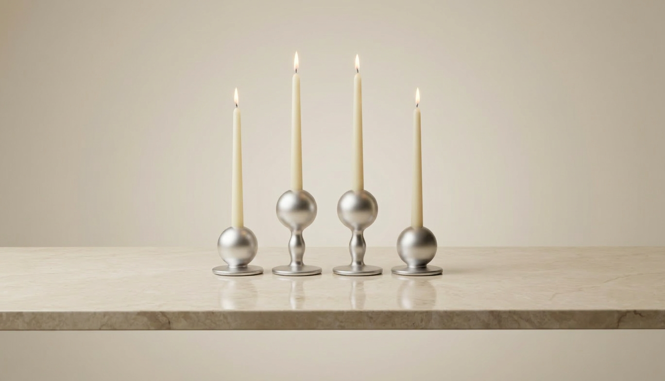 Flamella Sole – 4-Piece Candle Holder Set