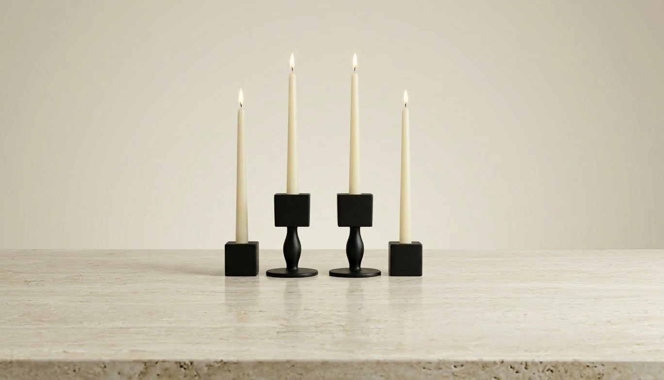 Flamella Forma – 4-Piece Candle Holder Set